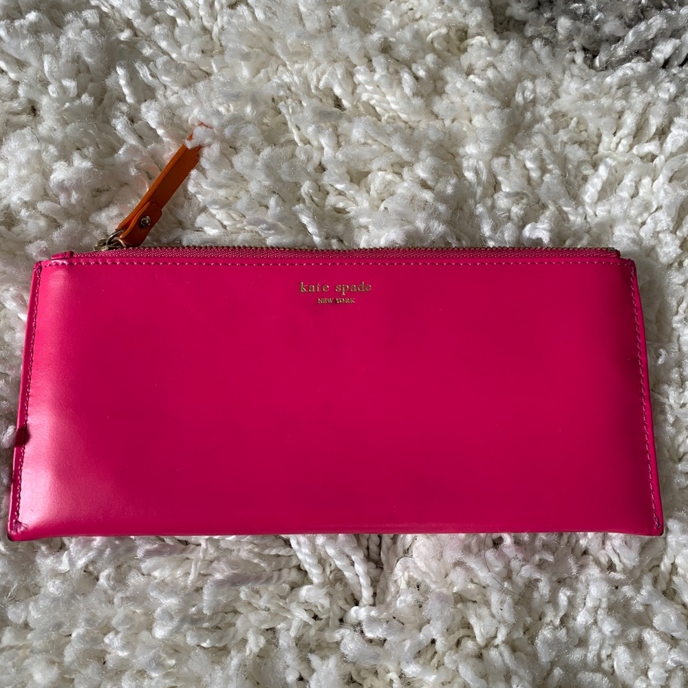 KATE SPADE ♠️ leather pencil case/makeup bag